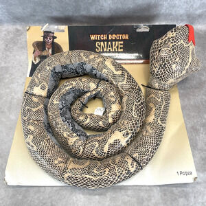 Witch Doctor Wearable Coiling Snake Plush Costume Accessory Halloween Cosplay